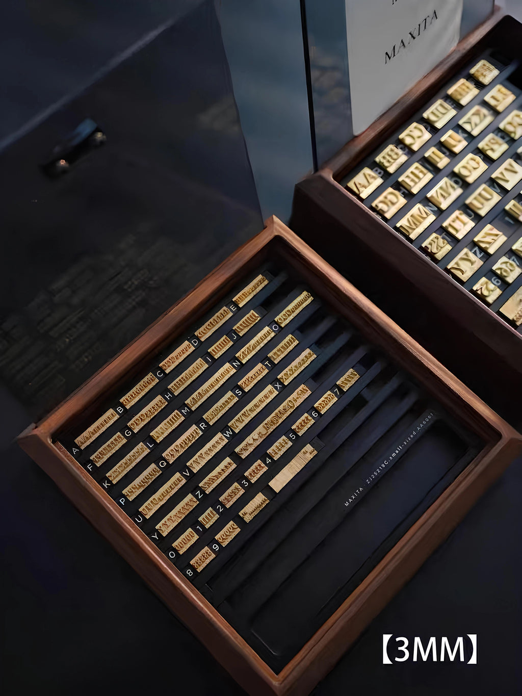 MAXITA Hot Foil Machine Movable Type Letter Set – Small, Medium & Large Fonts (3mm / 6mm / 8mm)