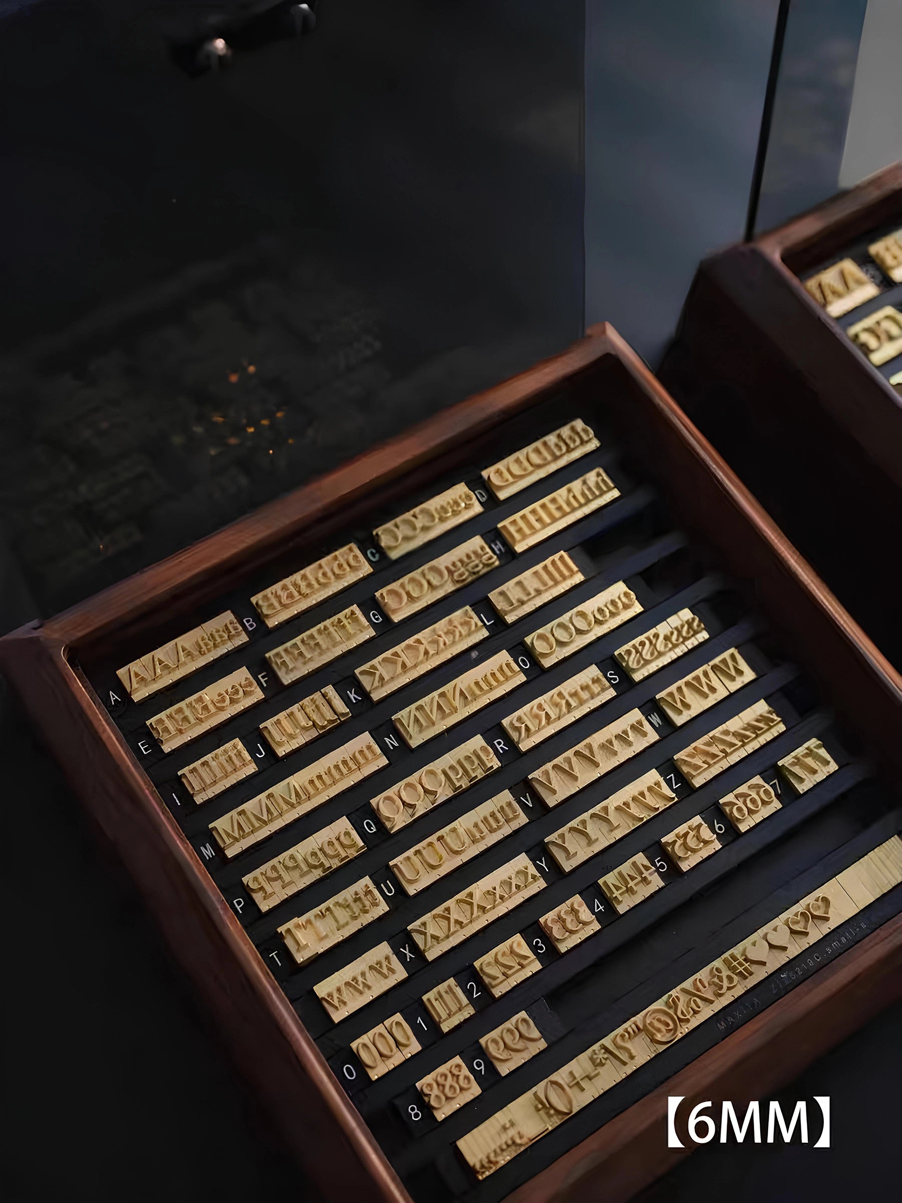 MAXITA Hot Foil Machine Movable Type Letter Set – Small, Medium & Large Fonts (3mm / 6mm / 8mm)