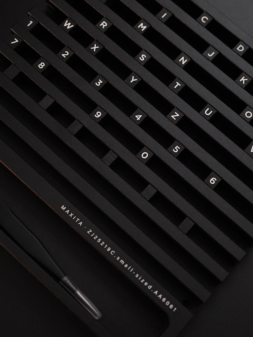 MAXITA Modular Walnut Letters Stamp Storage Box