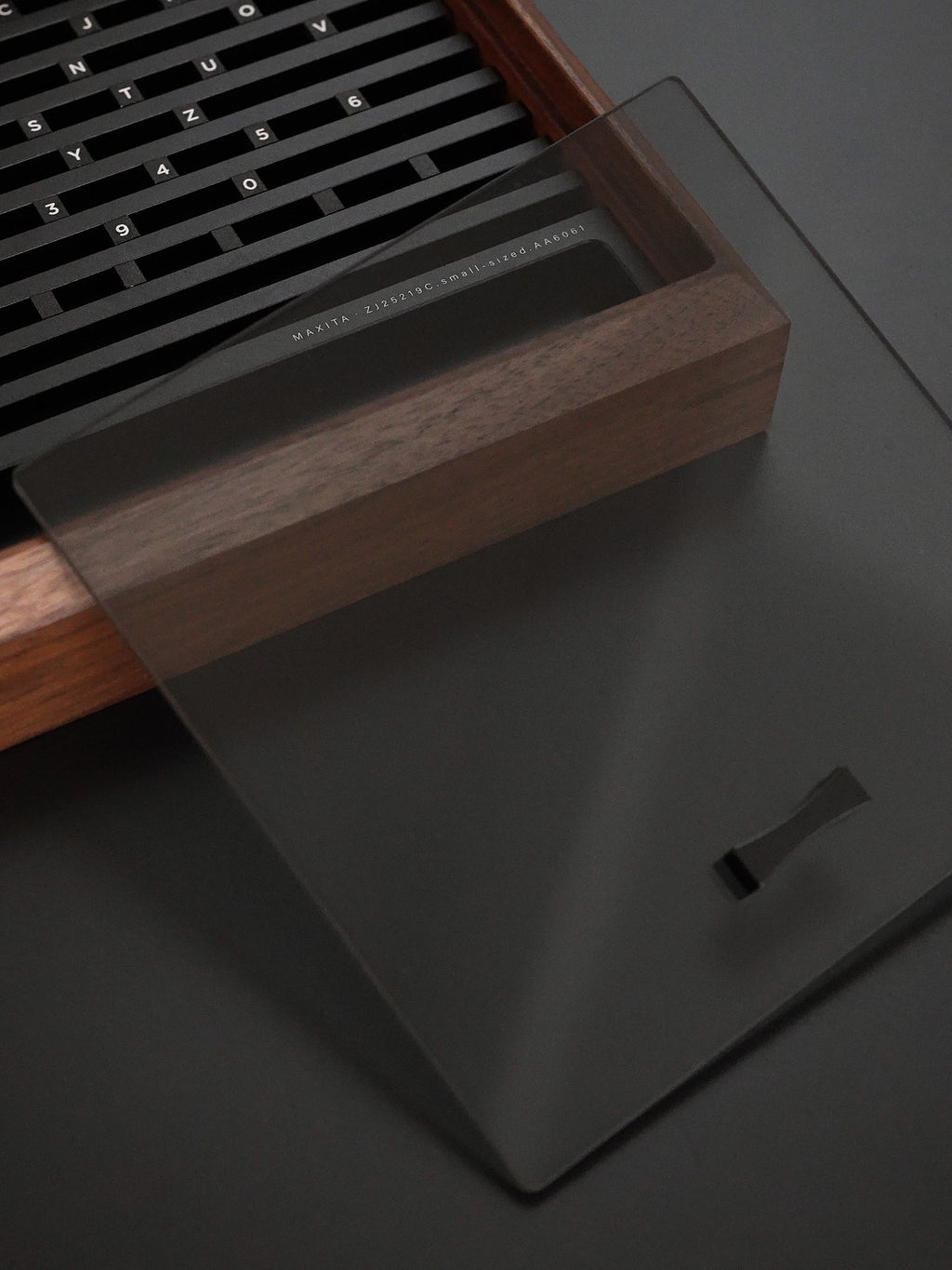 MAXITA Modular Walnut Letters Stamp Storage Box