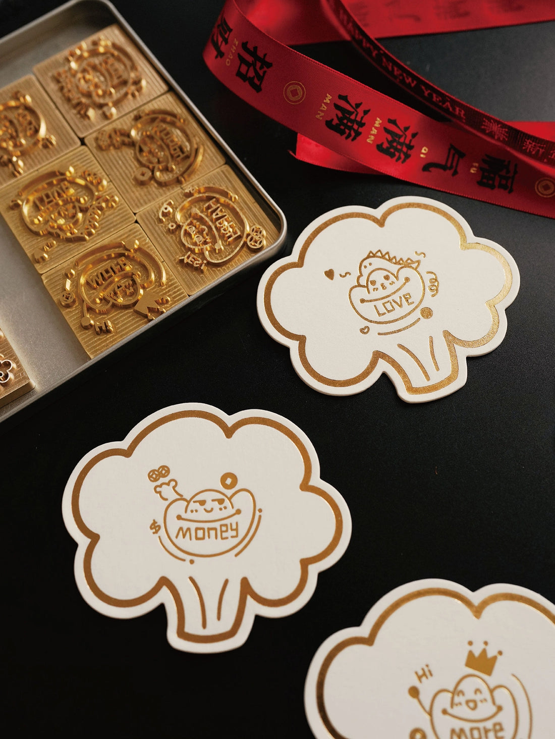 MAXITA Chinese New Year Yuanbao Brass Logo Stamp